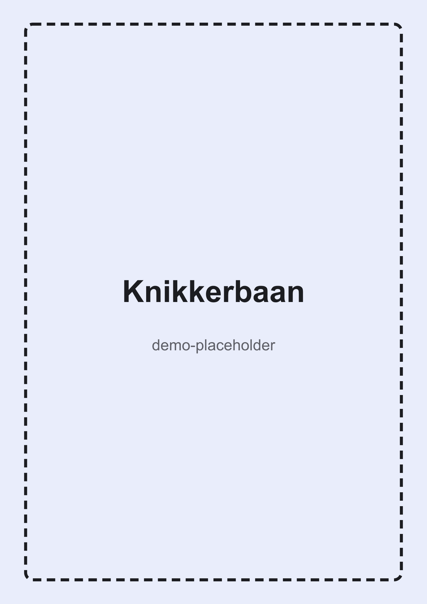 Kit-poster van de knikkerbaan