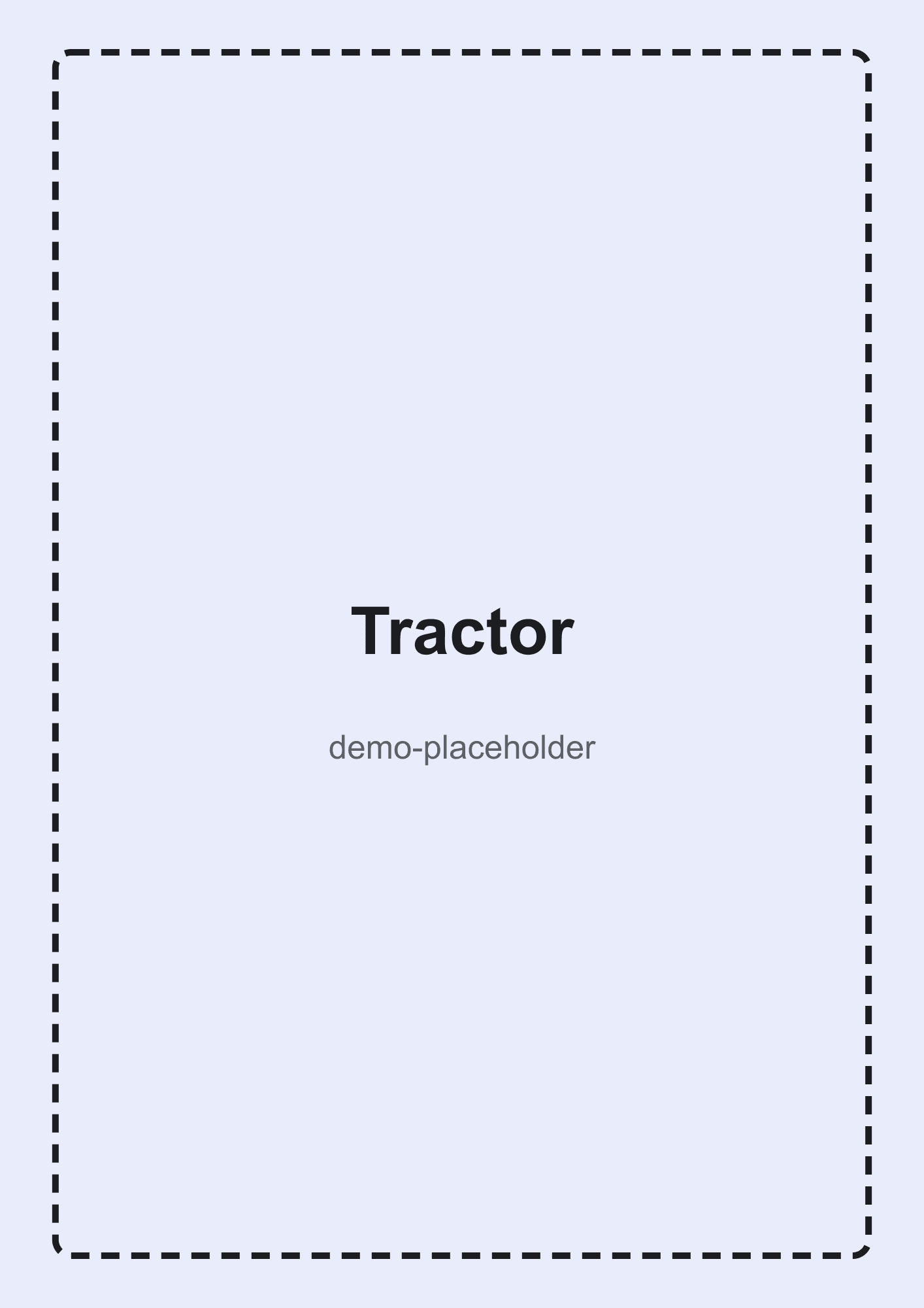 Bausatzposter Traktor