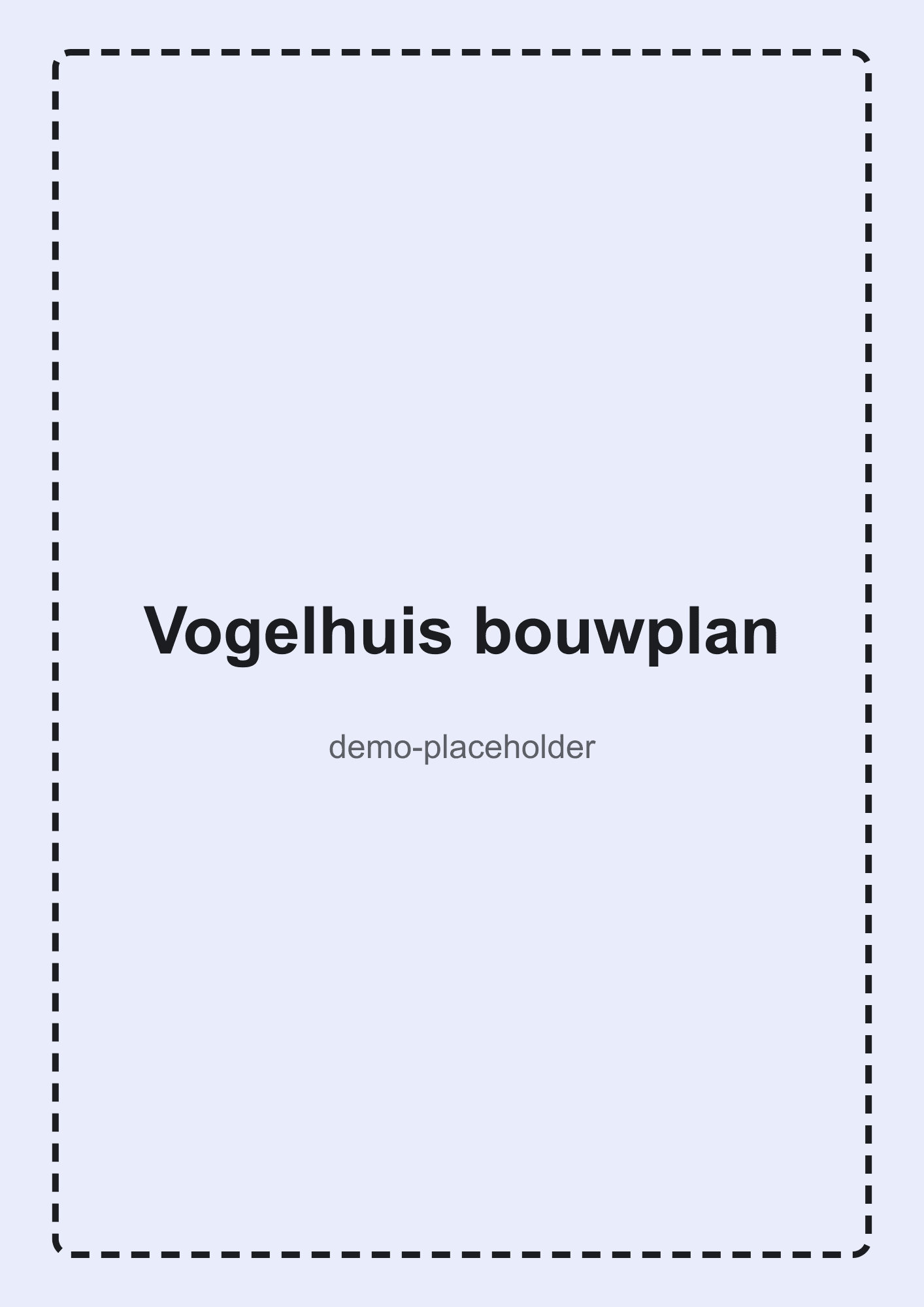 Bauplan Vogelhaus