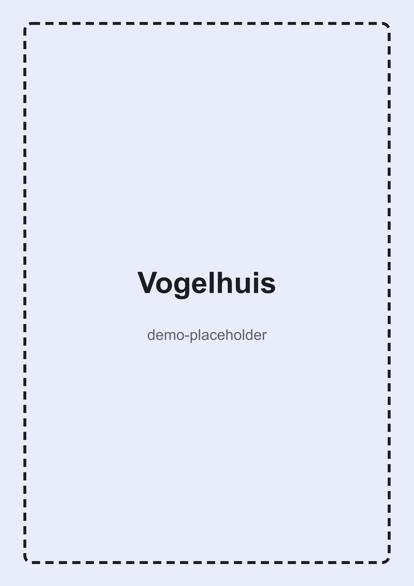 Bausatzposter Vogelhaus